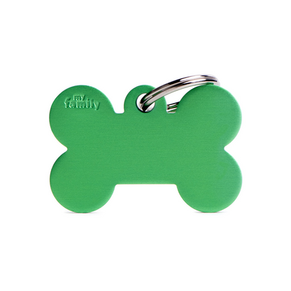 My Family Basic Bone Green - Engravable ID Tag