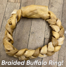 Nature's Own 🍁BIG DOG Braided Buffalo Cheek Donut - 7-8"
