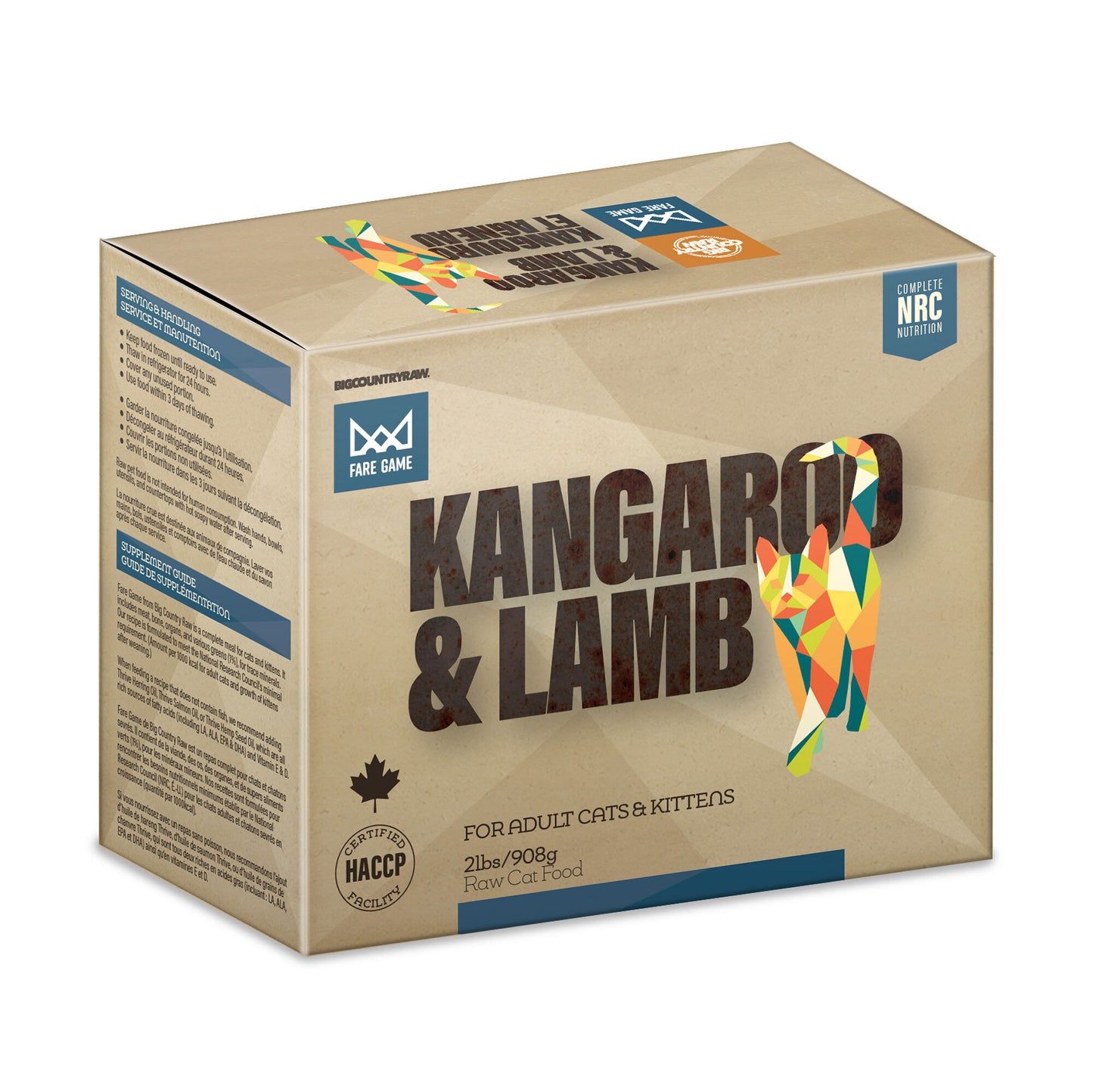 Big Country Raw 🍁Fare Game Kangaroo and Lamb 2lb