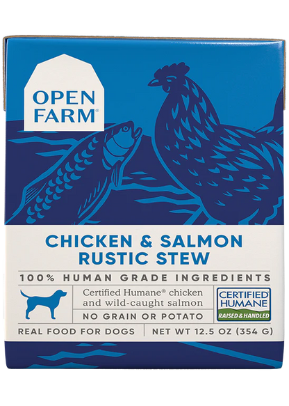 Open Farm Chicken and Salmon Rustic Stew for Dog 12.5oz
