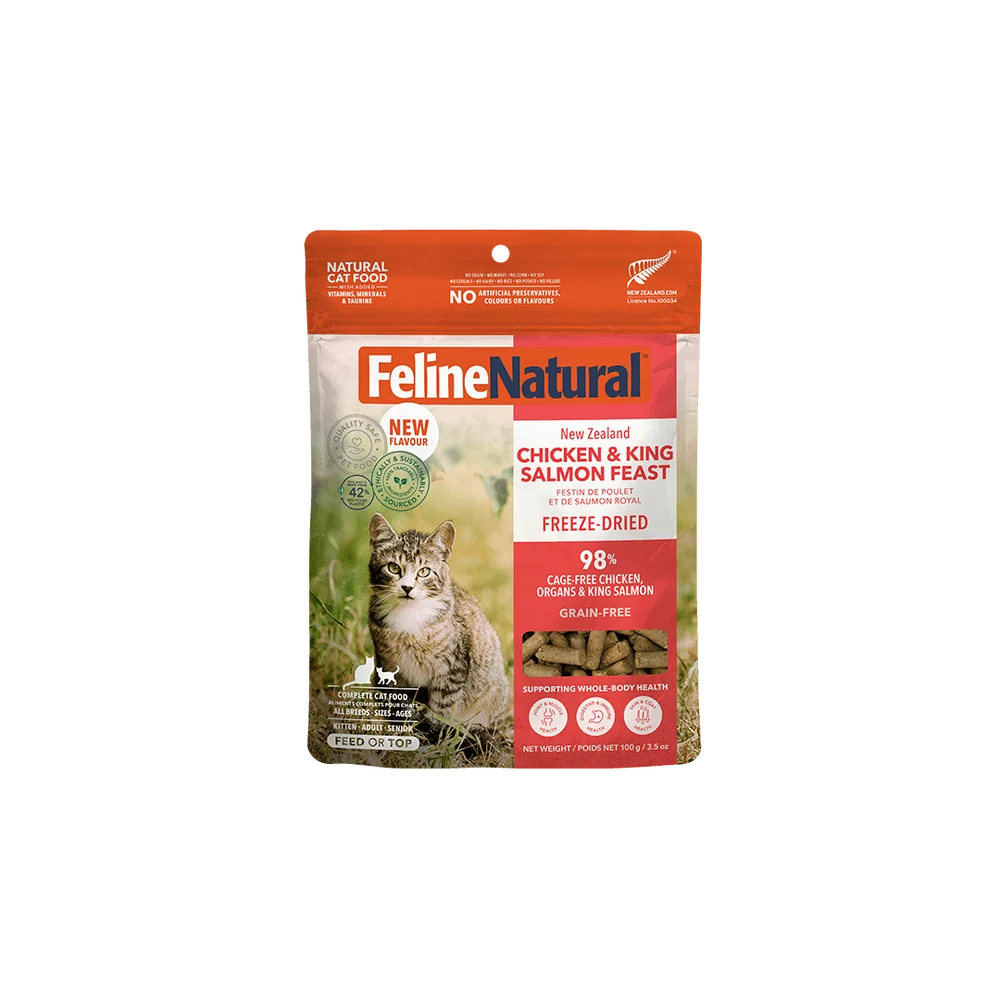 Feline Natural™ New Zealand Chicken & King Salmon Feast Freeze Dried Cat Food