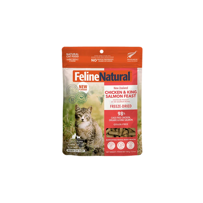 Feline Natural™ New Zealand Chicken & King Salmon Feast Freeze Dried Cat Food