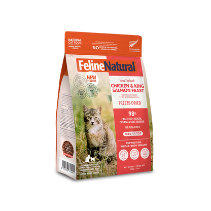 Feline Natural™ New Zealand Chicken & King Salmon Feast Freeze Dried Cat Food