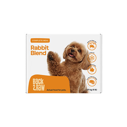Back2Raw™🍁 Complete Rabbit Blend Frozen Dog Food 4lb