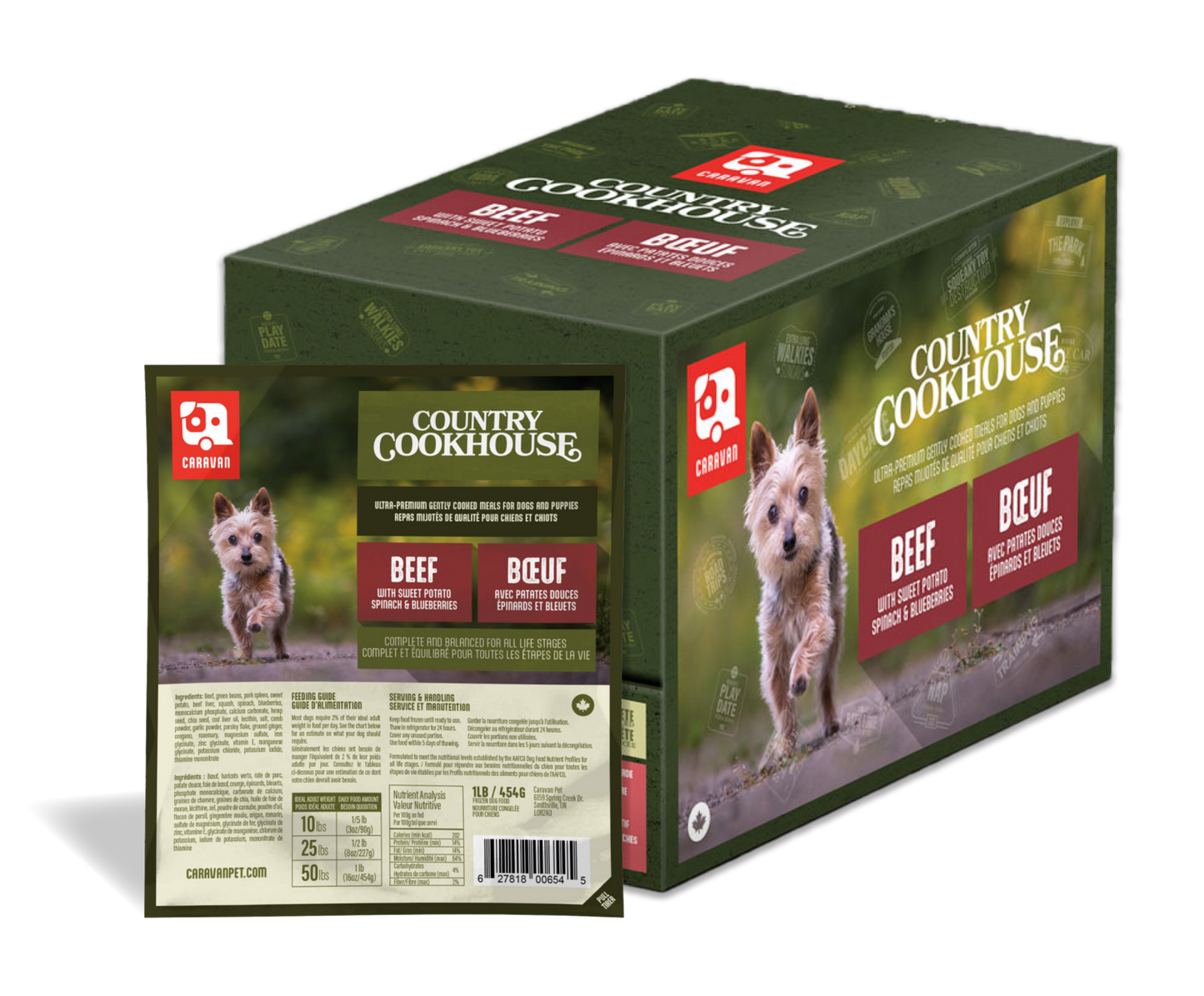 Caravan 🍁Country Cookhouse Gently Cooked Beef for Dogs 1LB