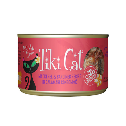 Tiki Cat Mackerel & Sardines in Calamari Consomme 6oz