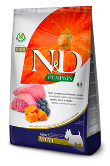 Farmina N&D Adult Mini Lamb, Blueberry & Pumpkin for Dogs