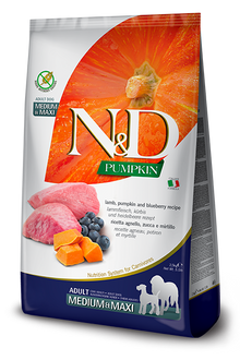 Farmina N&D Adult Med/Maxi Lamb, Blueberry & Pumpkin for Dogs