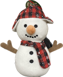Pet Sport Holiday Snowman with Hat Plush Dog Toy