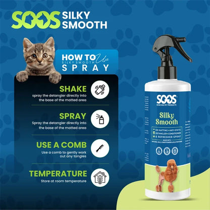 Soos 🍁Leave In Silky Smooth - De-matting Anti Static Leave-in Conditioning Spray 500ml