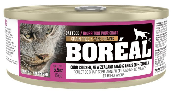 Boreal🍁 Cobb Chicken, New Zealand Lamb & Angus Beef Cat Recipe Single 5.5oz