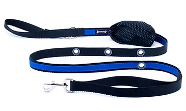 Smoochy Poochy 🍁Ocean Blue & Black Hands Free Leash