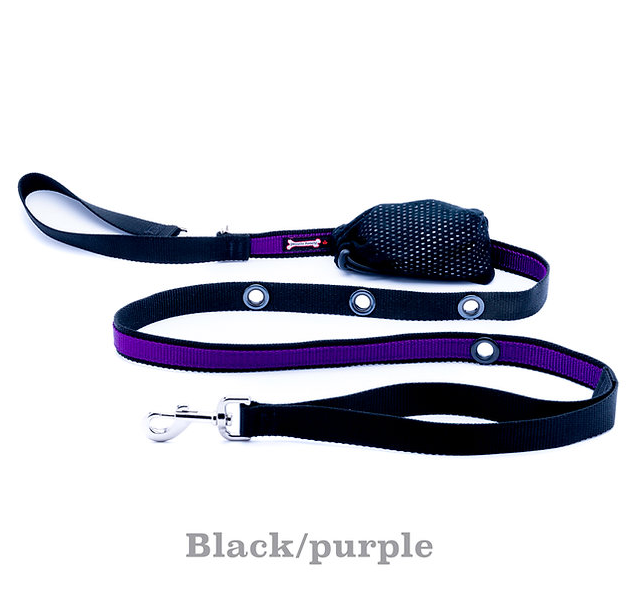 Smoochy Poochy 🍁Purple & Black Hands Free Leash