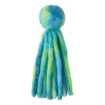 FouFou 🍁Fuzzy Wuzzy Blue & Green Octopus Dog Toy