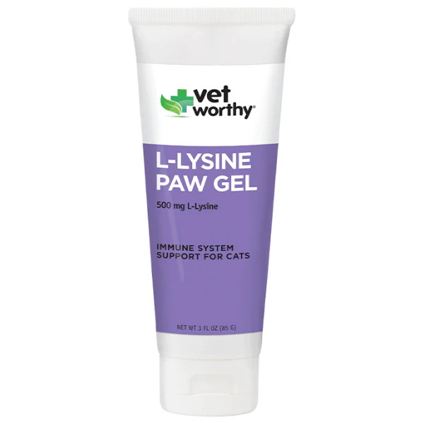 Vet Worthy L-Lysine Paw Gel for Cats 3oz Tube