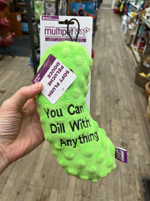 Multipet Plush Pickle with Sayings 8"