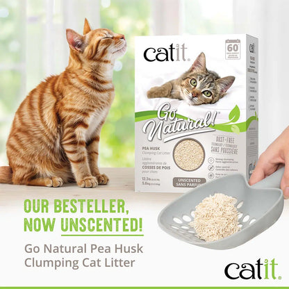 Catit 🍁Go Natural! Unscented Pea Husk Clumping Litter 5.6kg
