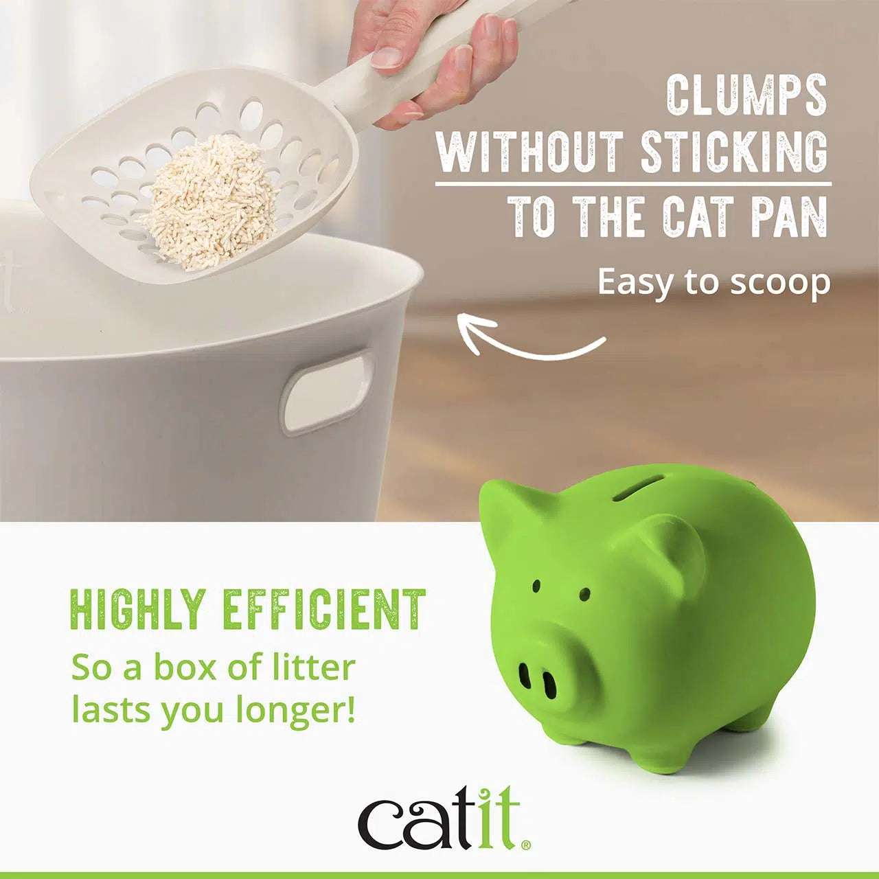 Catit 🍁Go Natural! Unscented Pea Husk Clumping Litter 5.6kg