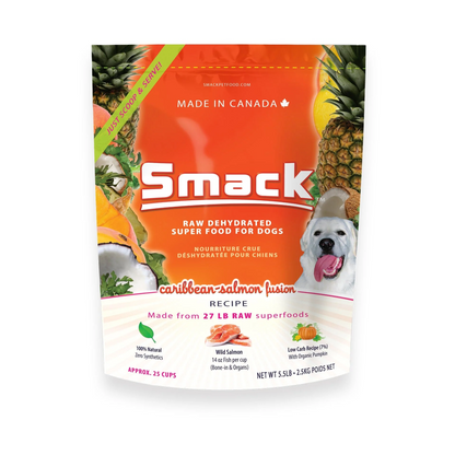 Smack🍁 Caribbean Salmon Fusion Raw Dehydrated Super Food for Dogs