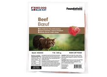 Red Dog Blue Kat Foundations Raw Beef for Cats 4 x 1/4lb