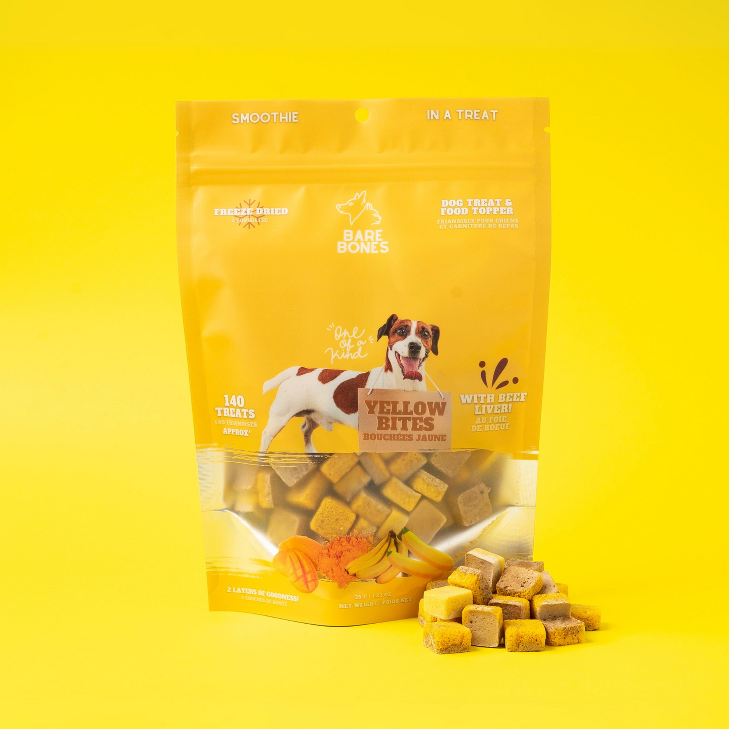 The Barebones Co. 🍁Yellow Bites 35g - 140 Treats/Bag