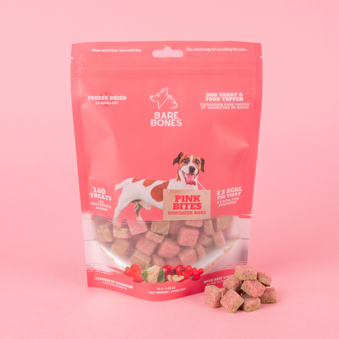 The Barebones Co. 🍁Pink Bites 35g - 140 Treats/ Bag