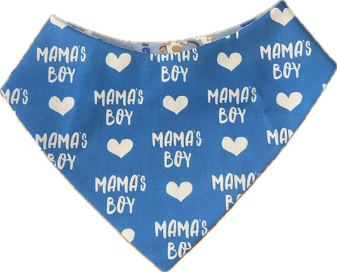 Colly's Creations Mama's Boy Reversible Dog Bandanna
