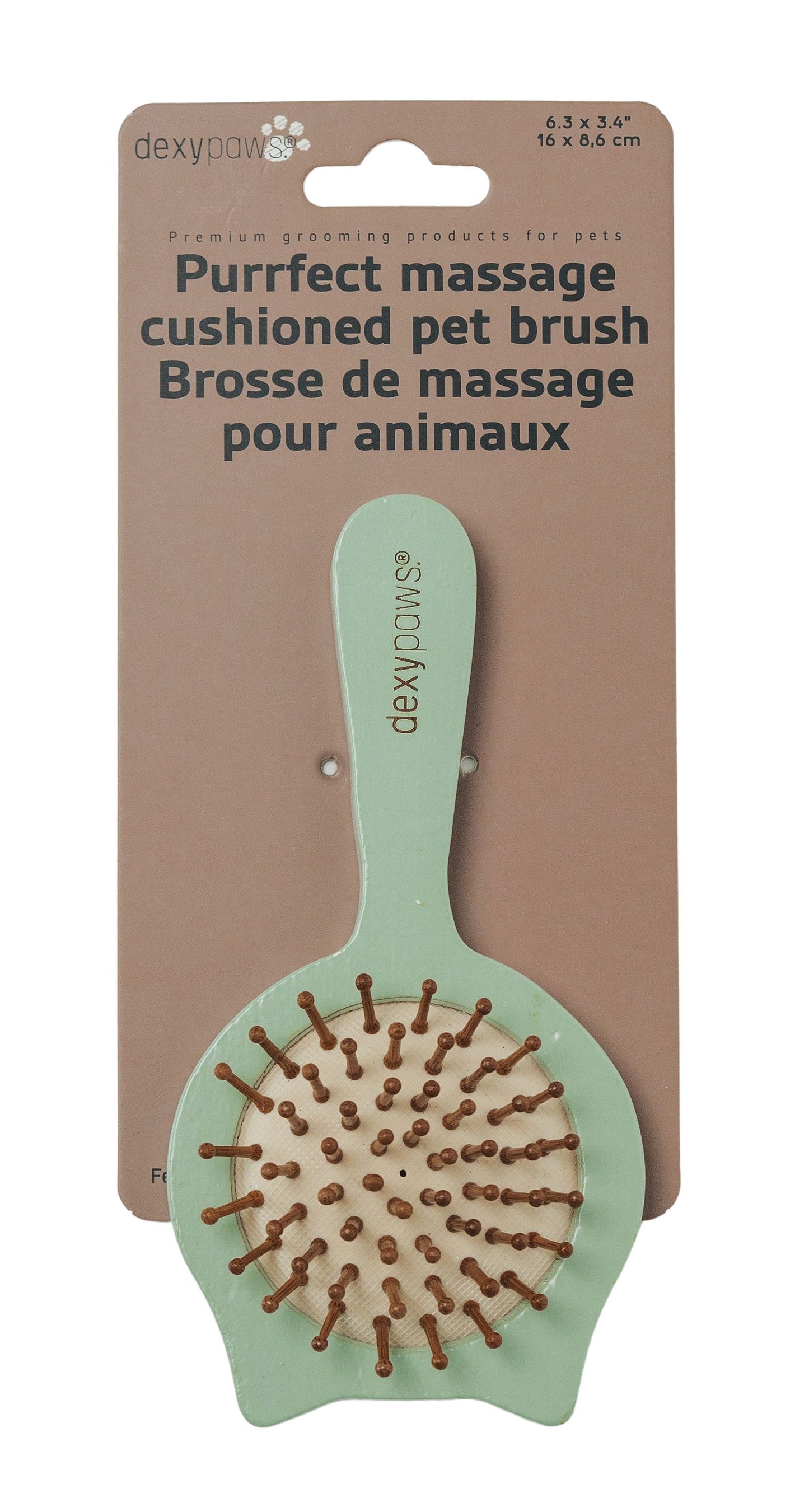 Dexypaws Purrfect Massage Cushioned Cat Brush