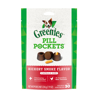 Greenies Dog Pill Pockets Hickory Smoke Bacon Flavour Capsule 7.9Oz