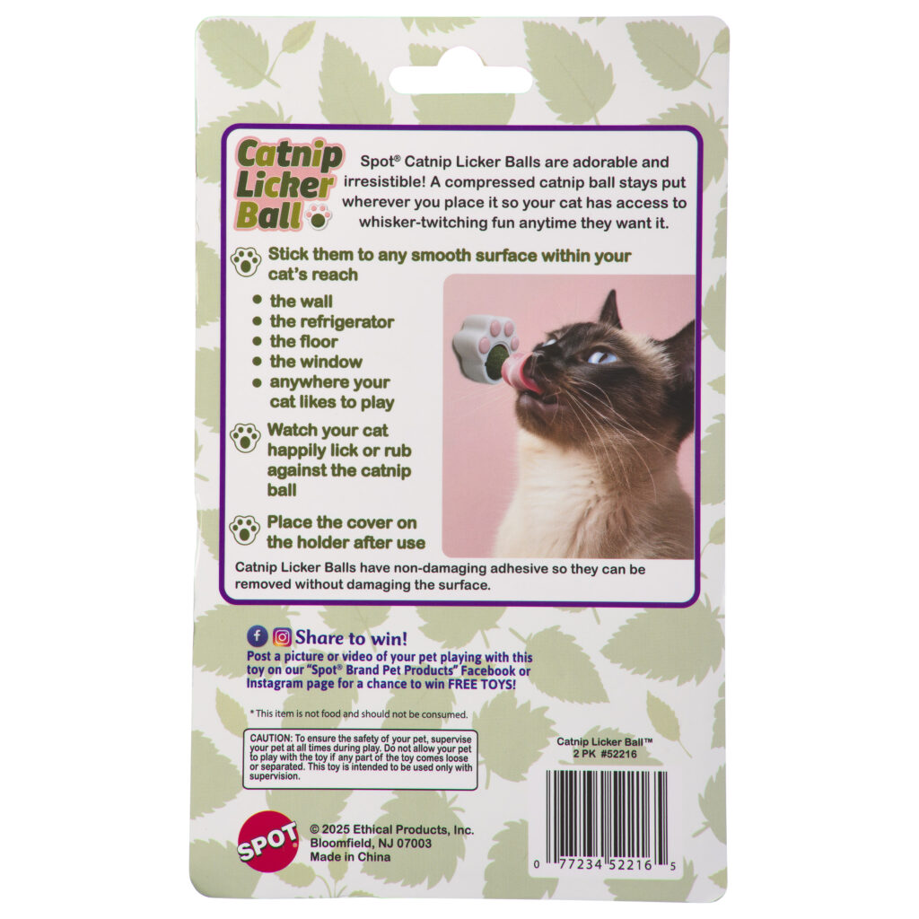 Spot® Catnip Licky Ball Cat Toy (2 Pack)