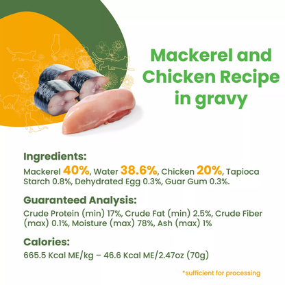 Almo Nature Mousse Mackerel and Chicken for Cats 2.47oz