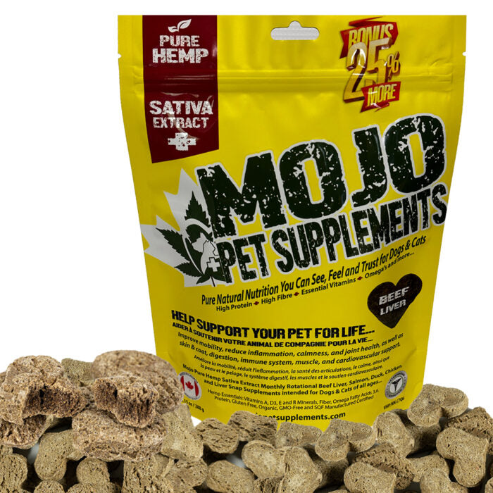 Mojo 🍁 Pure Hemp Beef Liver with Sativa Extract Pure Hemp Pet Supplements