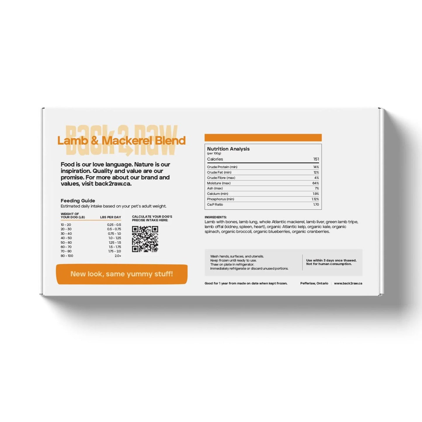 Back2Raw™ 🍁Complete Lamb & Mackerel Blend Frozen Dog Food