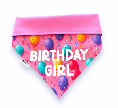 Collar Crazy Co 🍁Pink Happy Birthday Dog Bandanna