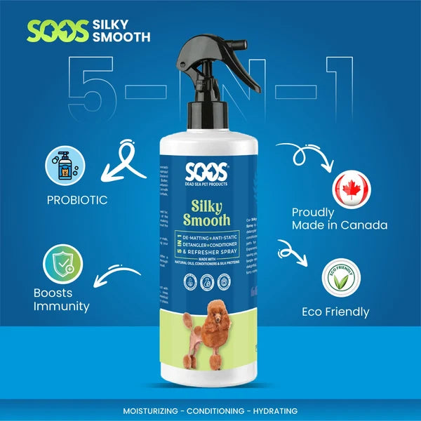 Soos 🍁Leave In Silky Smooth - De-matting Anti Static Leave-in Conditioning Spray 500ml