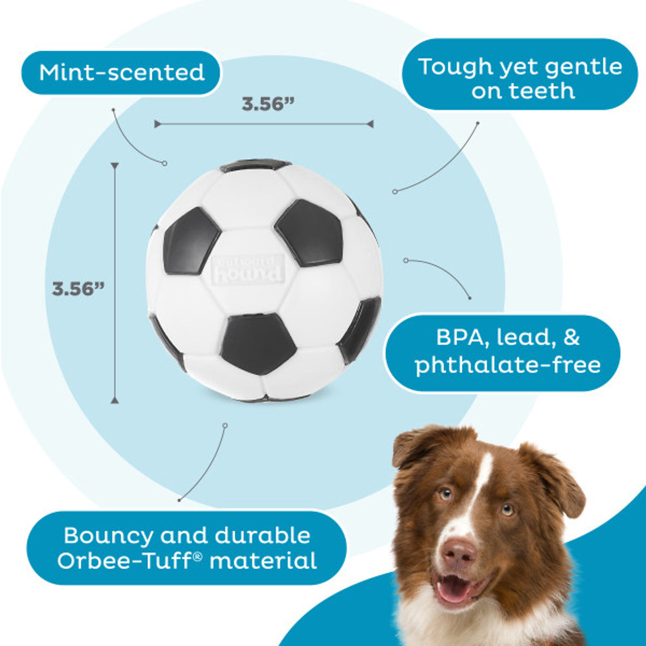 Outward Hound Sport Ballz Soccer Dispensing Toy 3.56"