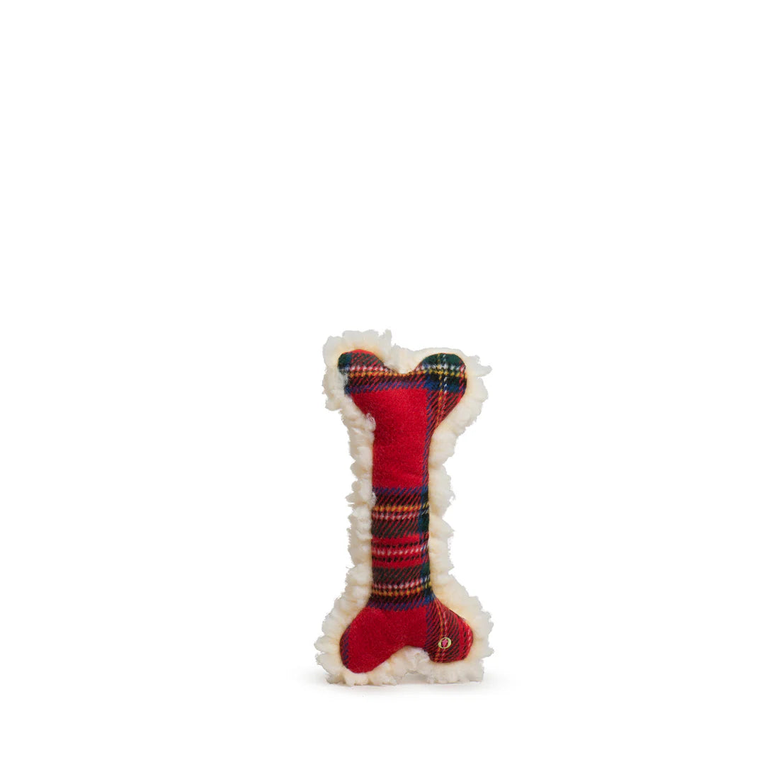 HuggleHoundz Tartan Bone Dog Toy