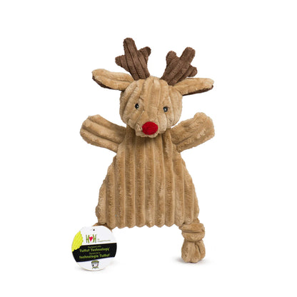 Huggle Houndz Reindeer Flattie Dog Toy
