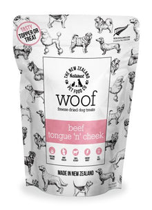 Woof Beef Tongue 'n' Cheek Freeze Dried Treats 50g