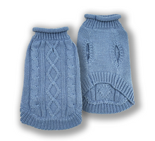 DOGGIE-Q Cornflower Double Knit Mock Sweater