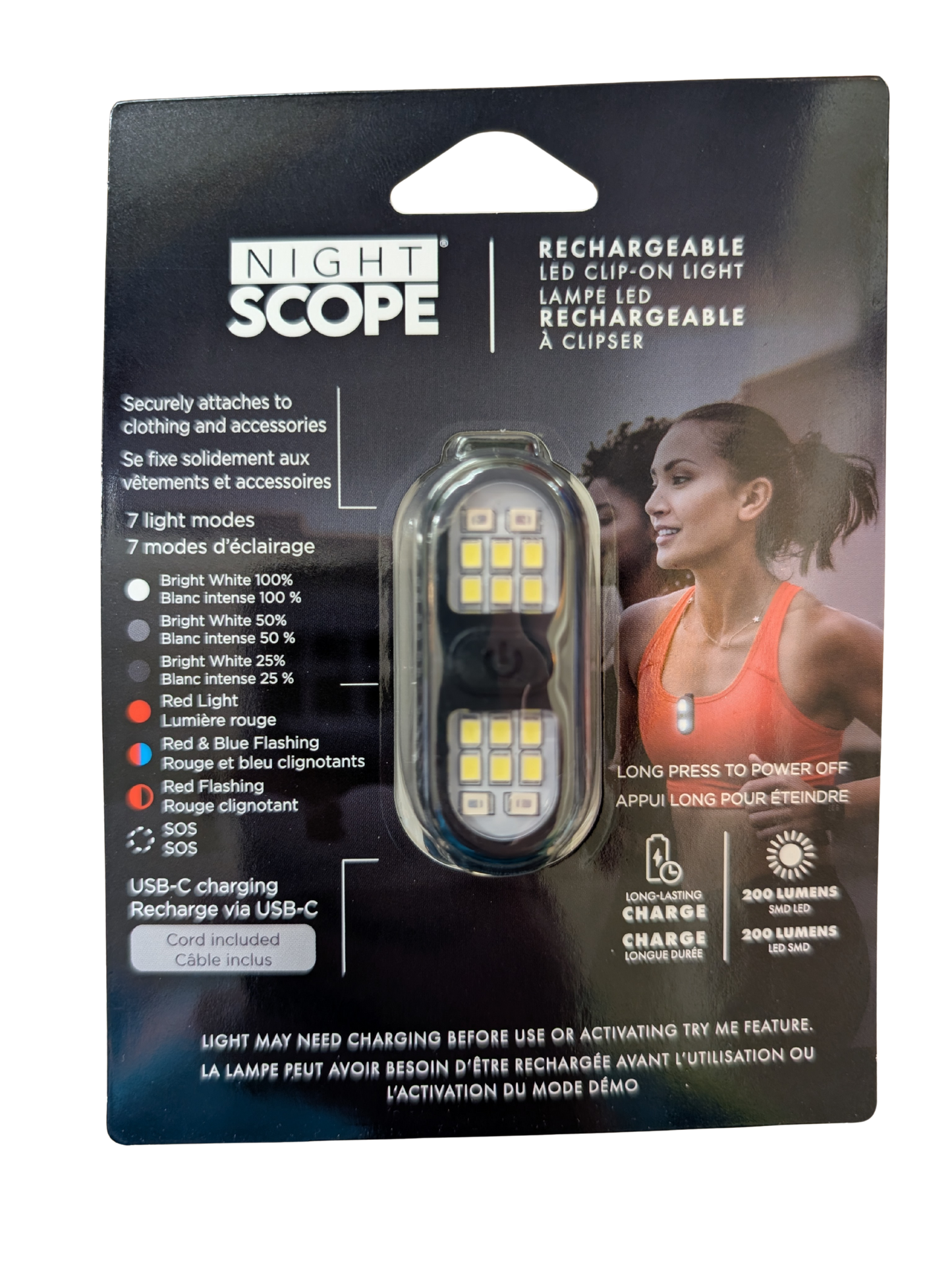 Night Scope LED Clip On Light Asst. Colours