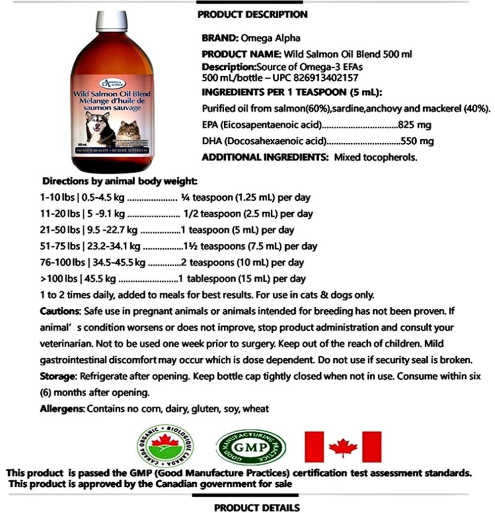 Omega Alpha🍁 Wild Salmon Oil Blend 500ml