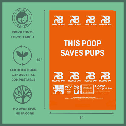 Rescue Bags🍁 120 Compostable Poop Bags