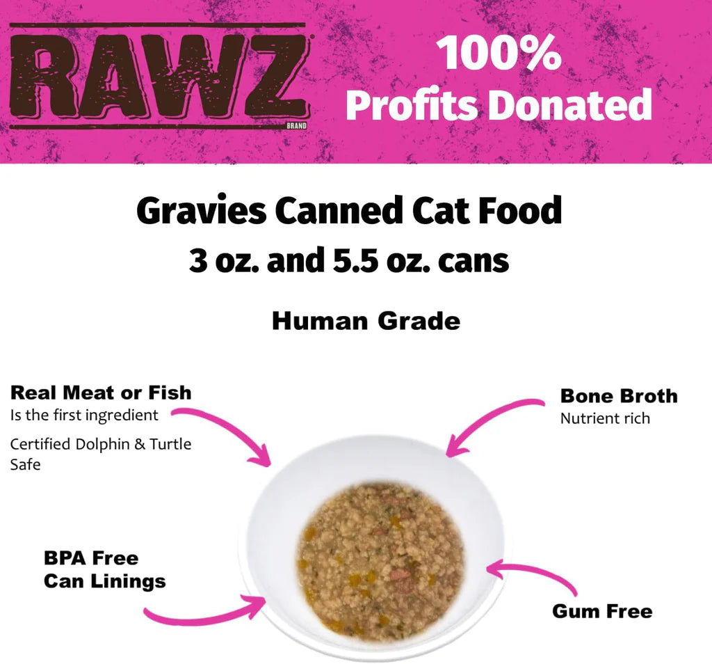 RAWZ Gravy Tuna & Mackerel Wet Cat Food 5.5oz