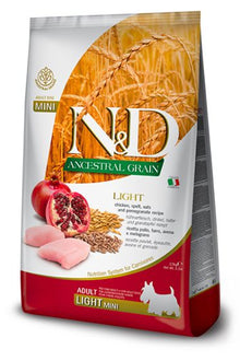 Farmina N&D Adult Dog Mini Chicken & Pomegranate Ancestral Grain Light 2.5KG