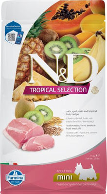 Farmina N&D Tropical Selection Adult Mini Pork, Spelt, Oats & Fruits for Dogs