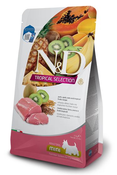 Farmina N&D Tropical Selection Adult Mini Pork, Spelt, Oats & Fruits for Dogs