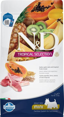 Farmina N&D Tropical Selection Adult Mini Lamb, Spelt, Oats & Fruits Dog Food