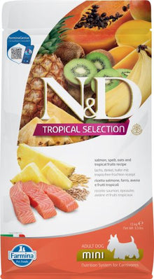 Farmina N&D Tropical Selection Adult Mini Salmon, Spelt, Oats & Fruits for Dogs