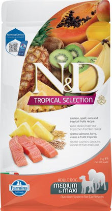 Farmina N&D Tropical Selection Adult Med/Maxi Salmon, Spelt, Oats & Fruits for Dogs